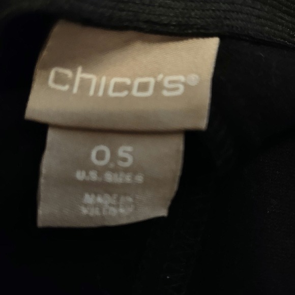 Chicos Black Elastic Waist Dress Pants Size 6 - Picture 4 of 6